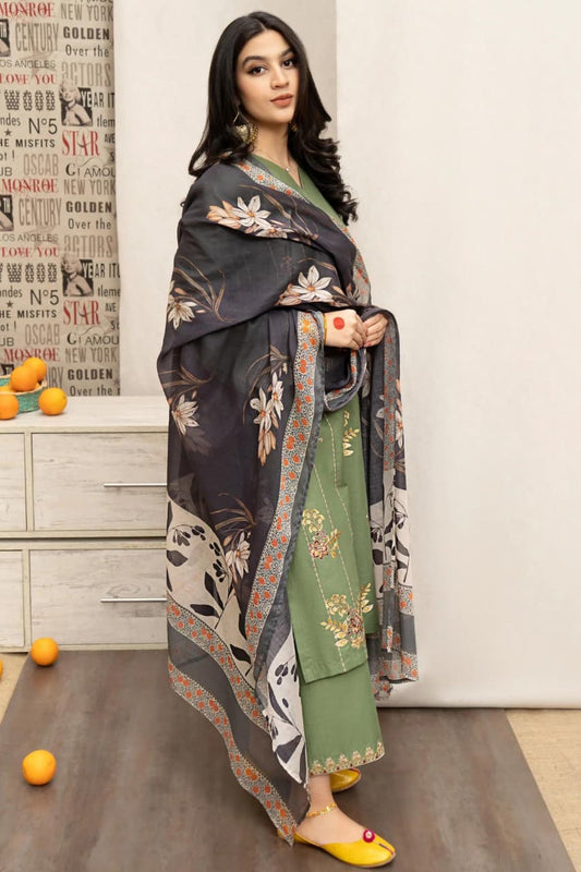 DHANAK 3PC EMBROIDERED 005