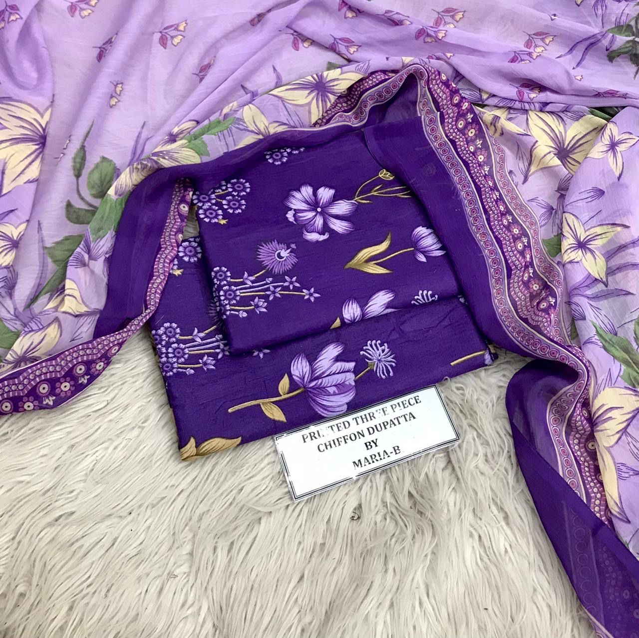 Lawn 3PC β Chiffon Dupatta β D-121