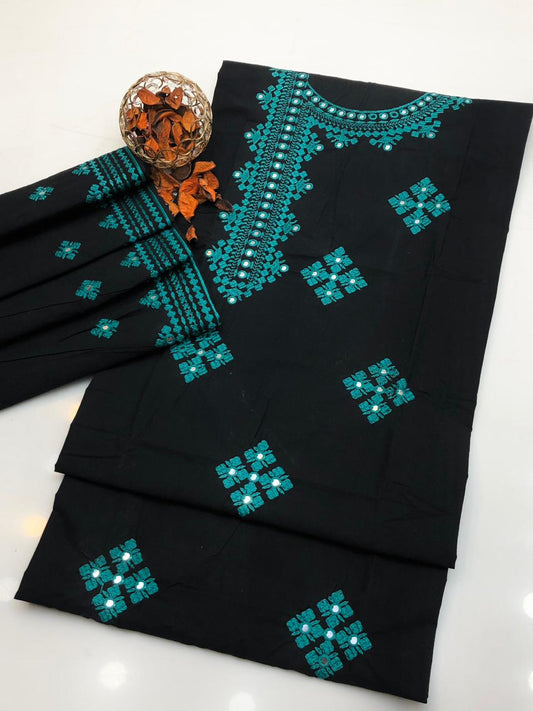 2PC EMBRIODARY LAWN COTTON BLUE SIDE GALA