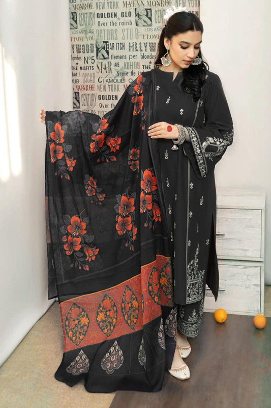 DHANAK 3PC EMBROIDERED 004