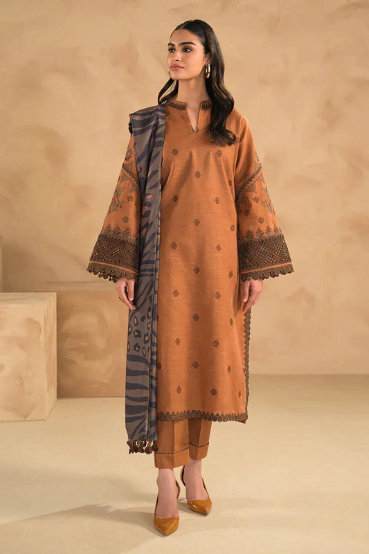 DHANAK 3PC EMBROIDERED 008