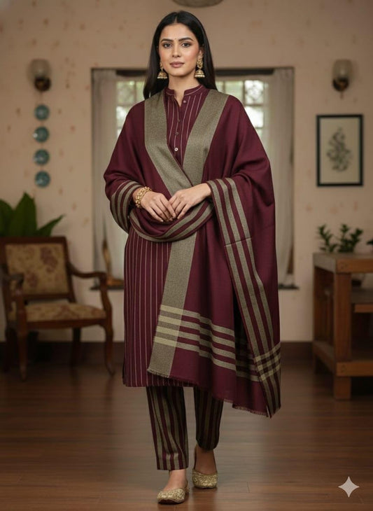 3-Piece Susi Khaddar Printed Suit