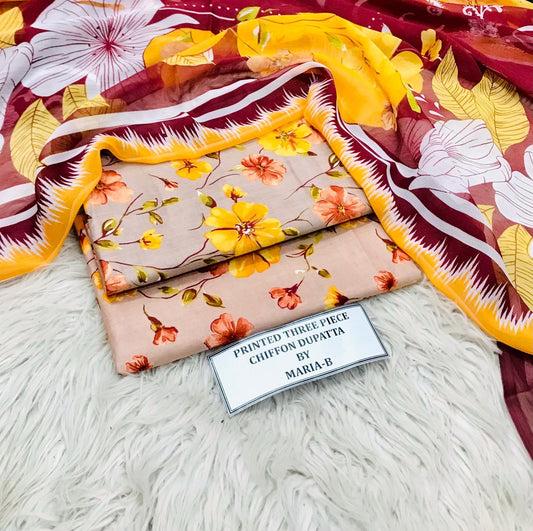 Lawn 3PC – Chiffon Dupatta – D-118