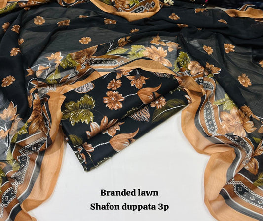 Lawn 3PC – Chiffon Dupatta – D-107