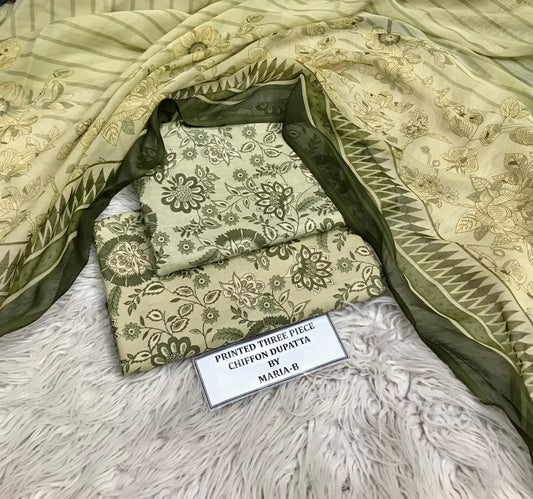 Lawn 3PC – Chiffon Dupatta – D-112
