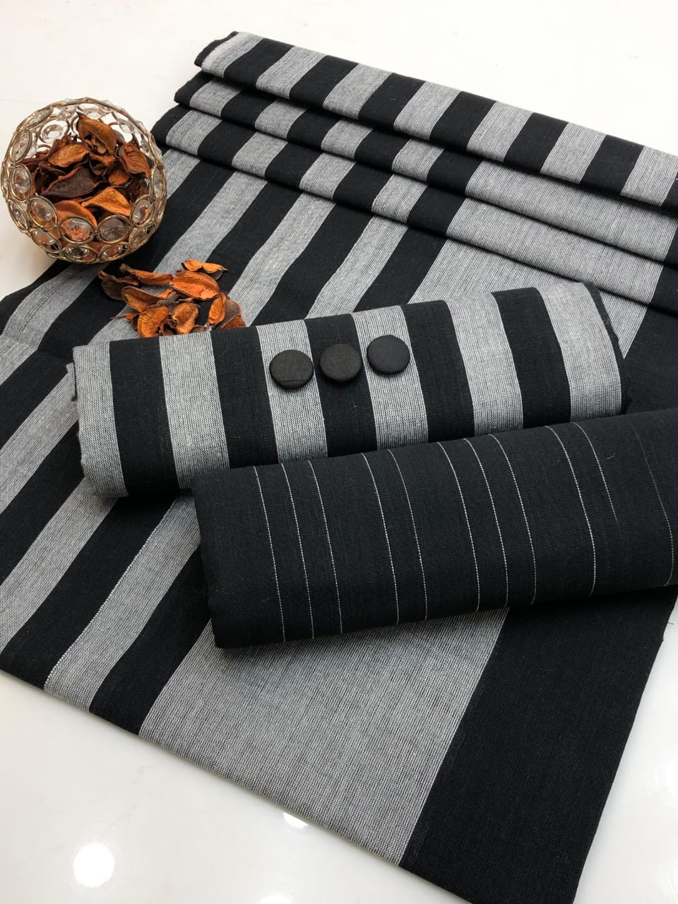 3PC MULTANI SUSI KHADDI BLACK